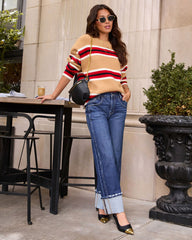 Stylist Stretch High Rise Wide Leg Cuffed Jeans