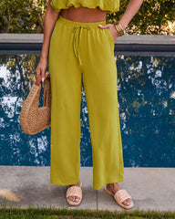 Spring Renew Crepe Waist Tie Pants