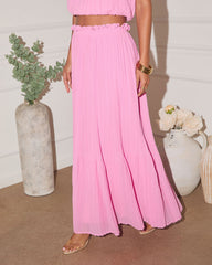 Lizbette Plisse Maxi Skirt