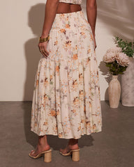 Sightseer Tiered Floral Maxi Skirt