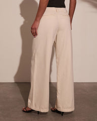 Leema Stretch High Rise Wide Leg Twill Jeans