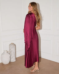 Tallisa One Shoulder Pleated Midi Dress