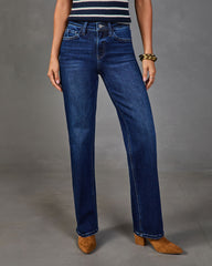 Clean Slate Super Stretch High Rise Straight Leg Jeans