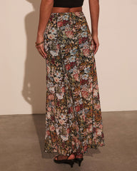 Gracie Mesh Floral Maxi Skirt