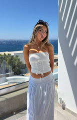 Dakota White Strapless Top