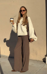 Holiday Cream Tie Up Knit Cardigan
