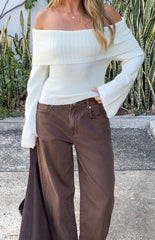 Valeria Brown Carrot Fit Jeans