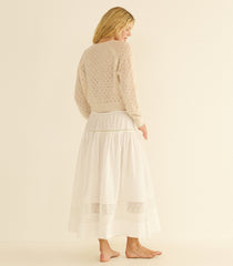 PETRA POINTELLE CARDIGAN -- HEATHER DOGWOOD