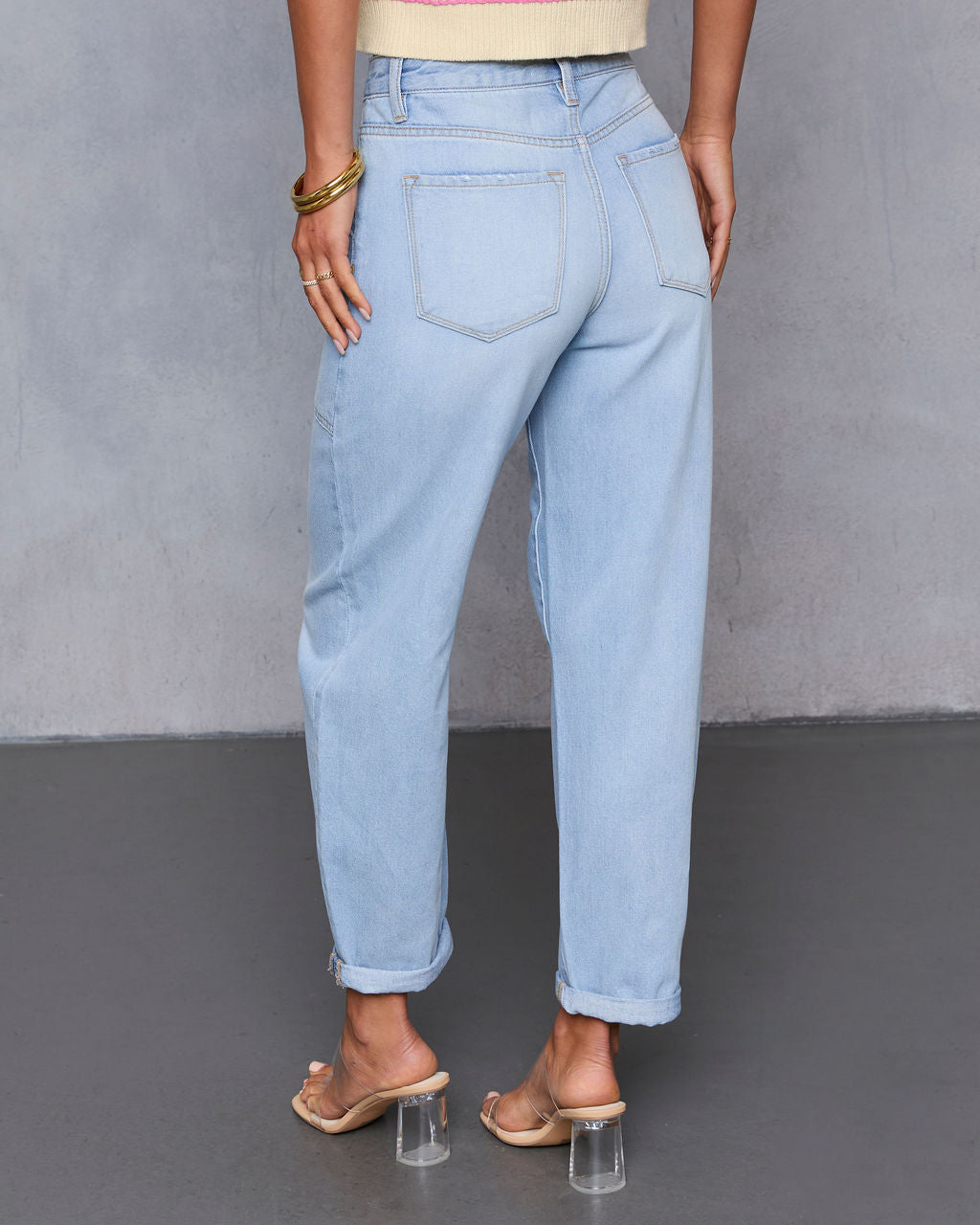 Teien High Rise Barrel Pintuck Jeans