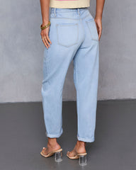 Teien High Rise Barrel Pintuck Jeans