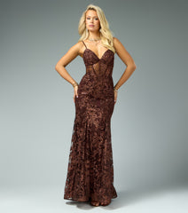 Delphine Glitter Mermaid Formal Dress