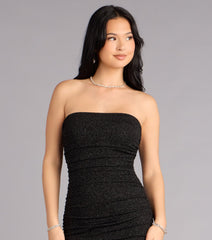 Darcy Glitter Strapless Mermaid Formal Dress