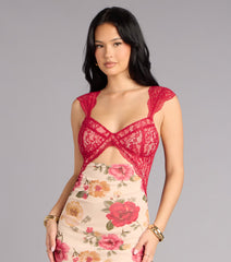 Blossom Beauty Floral Lace Maxi Dress