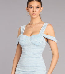 Flirty Vibe Floral Lace Cold-Shoulder Mini Dress