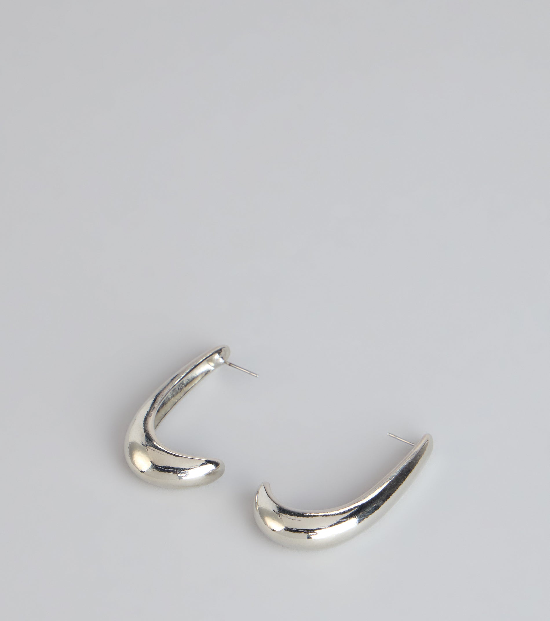 Soft Statement Curved Hoop Earrings