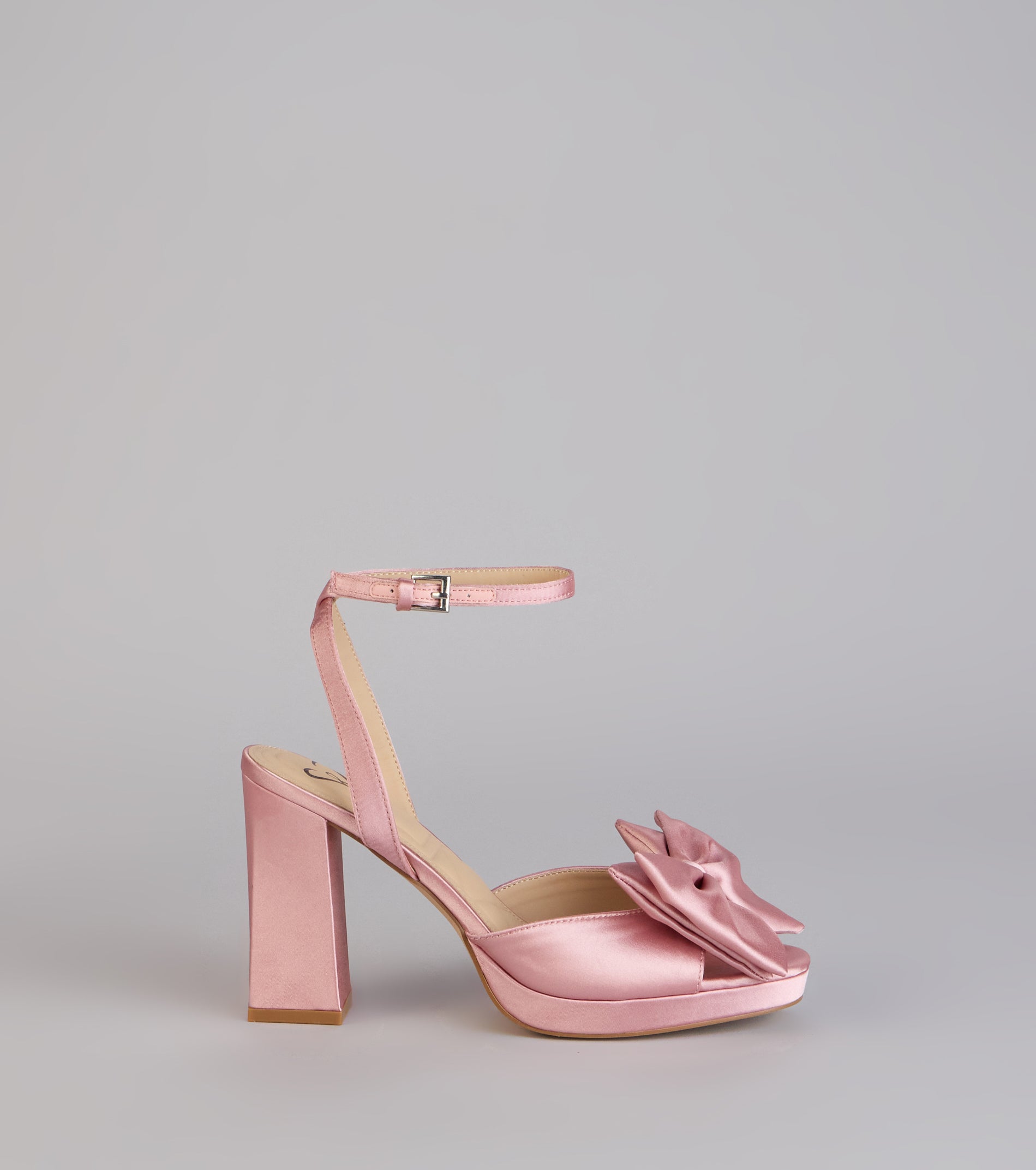 Put A Bow On It Satin Heels