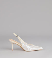 Shimmer Point Slingback Pumps