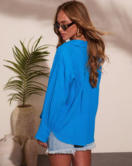 Seaberry Collared Button Down Top