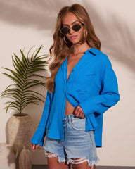 Seaberry Collared Button Down Top