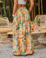 Travel Dreams Flowy Maxi Skirt