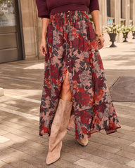 Levvie Front Tie Maxi Skirt