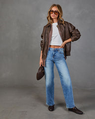 Tisla Super Stretch Mid Rise Straight Leg Jeans