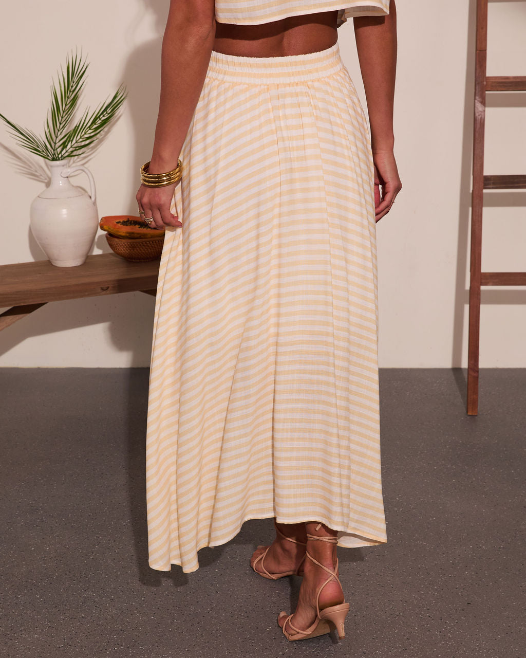 Morning Breeze Striped Maxi Skirt