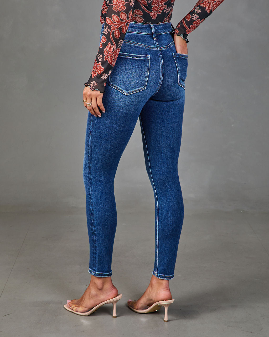 Perry Super Stretch High Rise Slim Leg Jeans