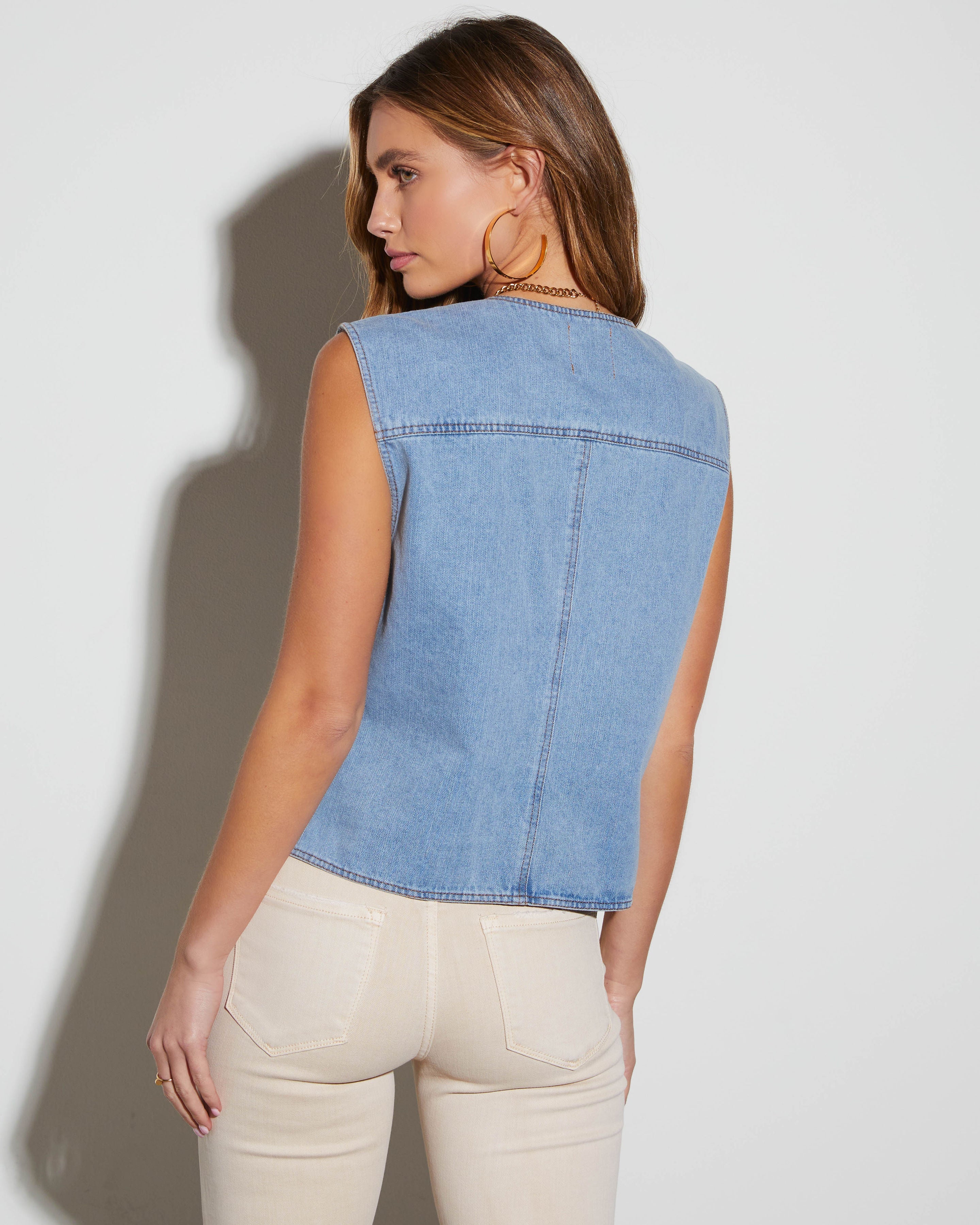 Emerson Button Down Denim Vest