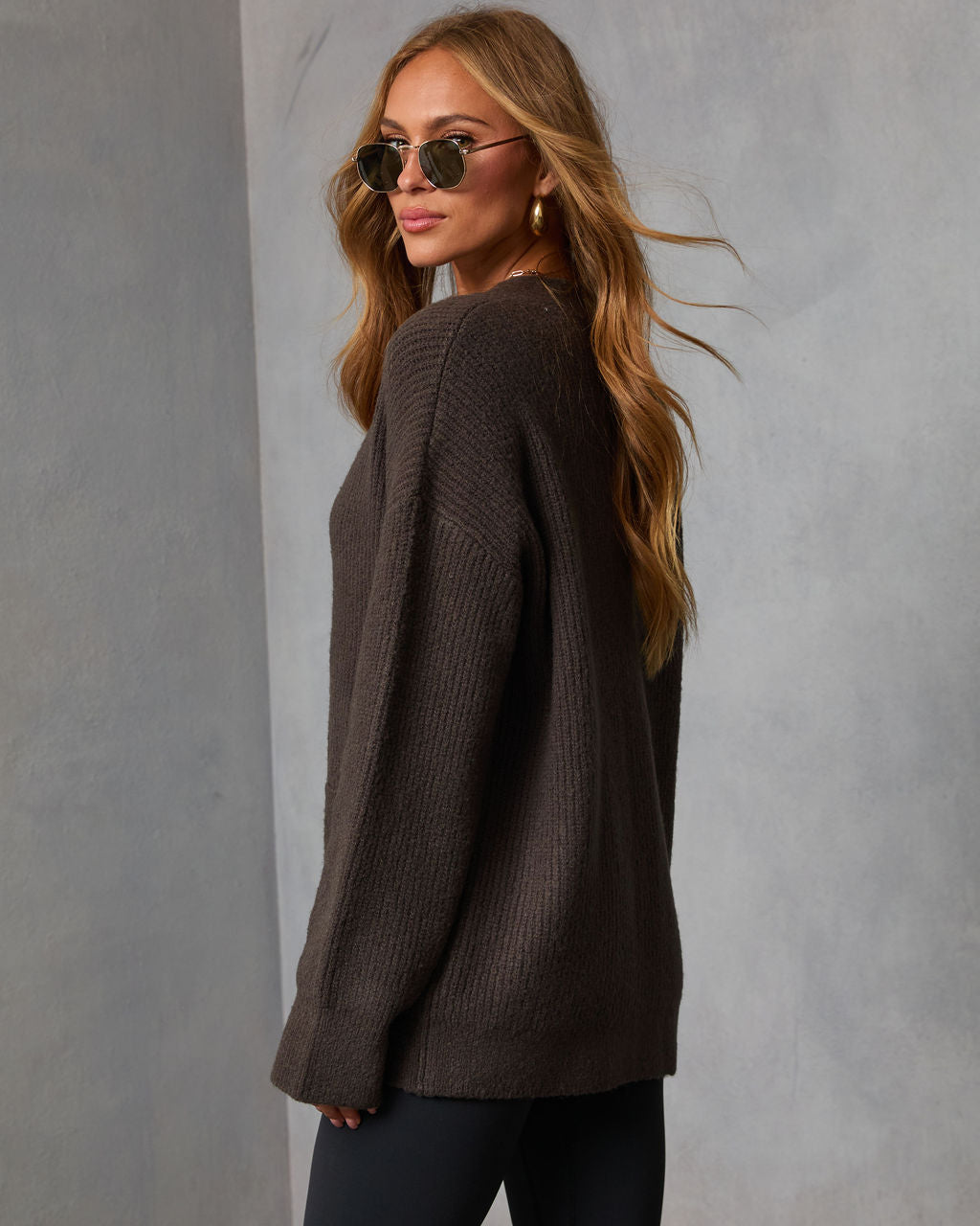 Warm Latte Oversized Cardigan