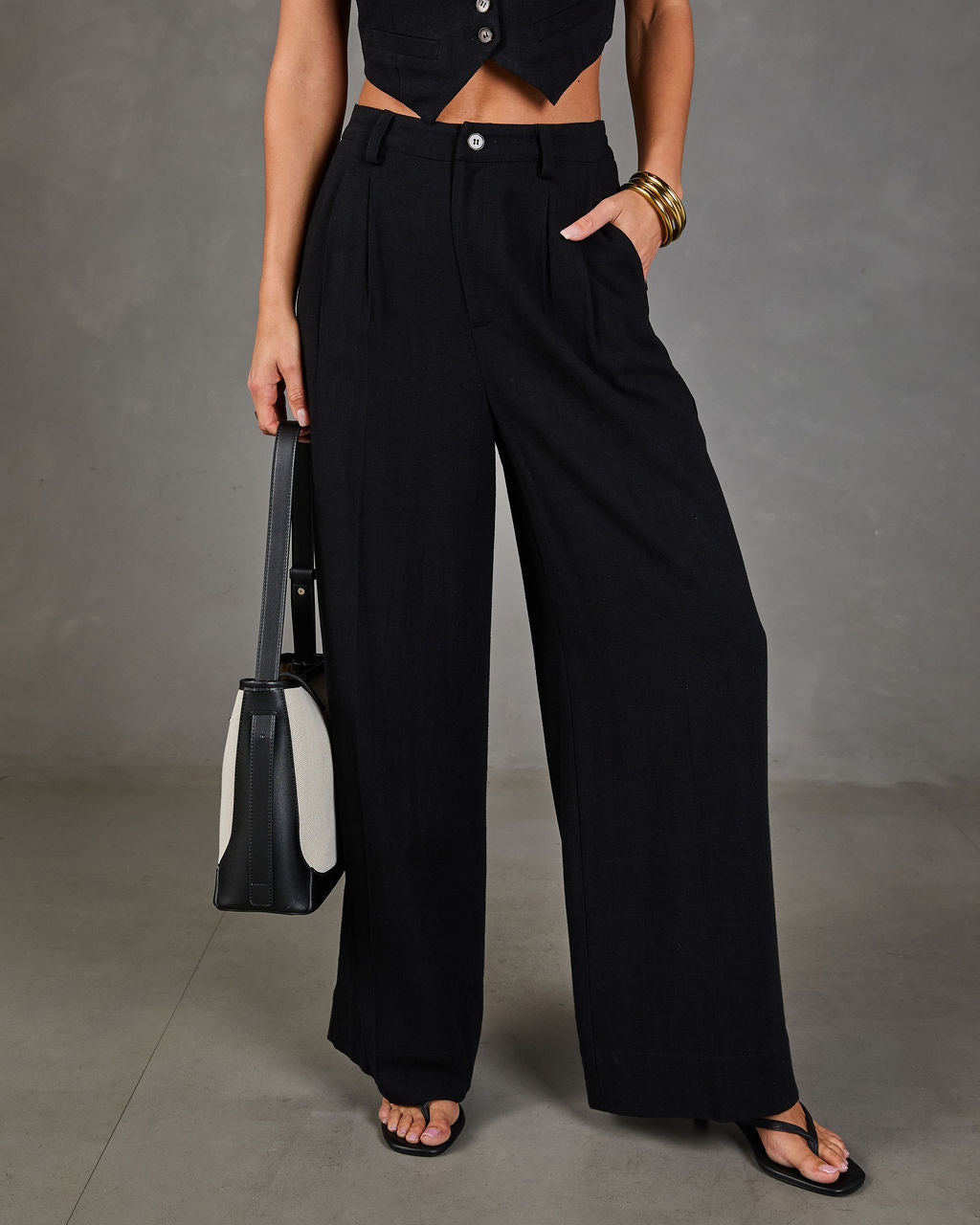 Leva Pocketed Wide Leg Pants