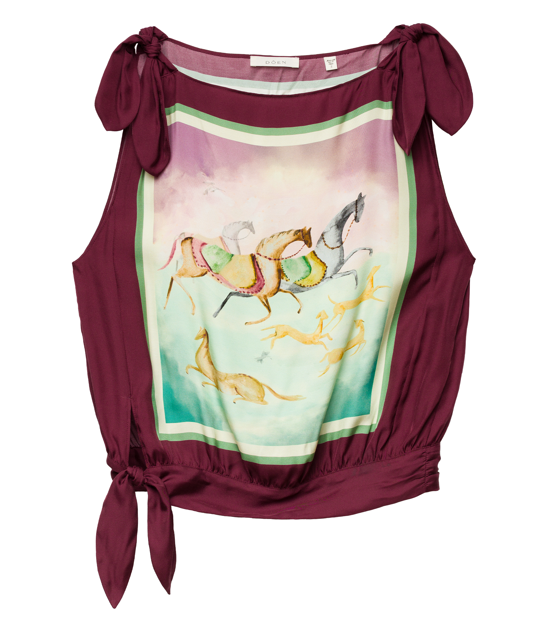 ALIETTE TOP -- GALLOPS FOULARD