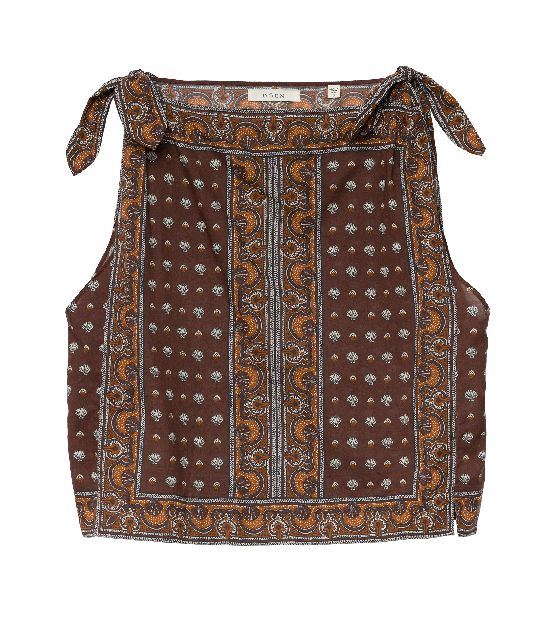 AMALIA TOP -- TERRE FOULARD DE LA MER