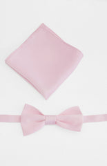 Abel Pink Bow Tie And Pocket Square Set
