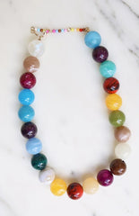Asher Pink Multi Beaded Necklace