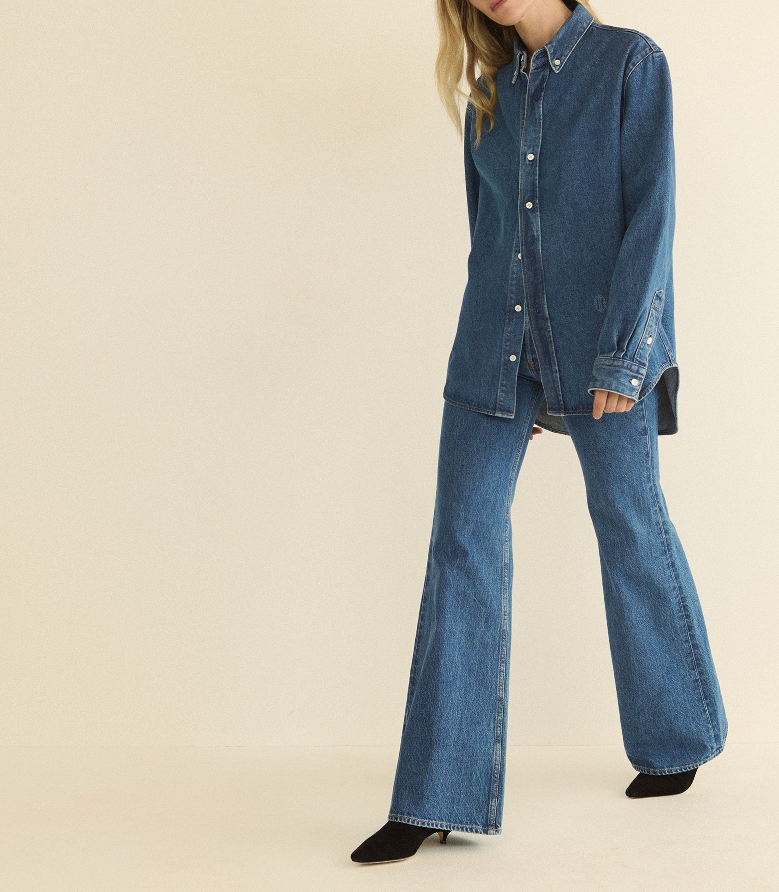 BACALL SHIRT -- ROUSSILLON MID WASH