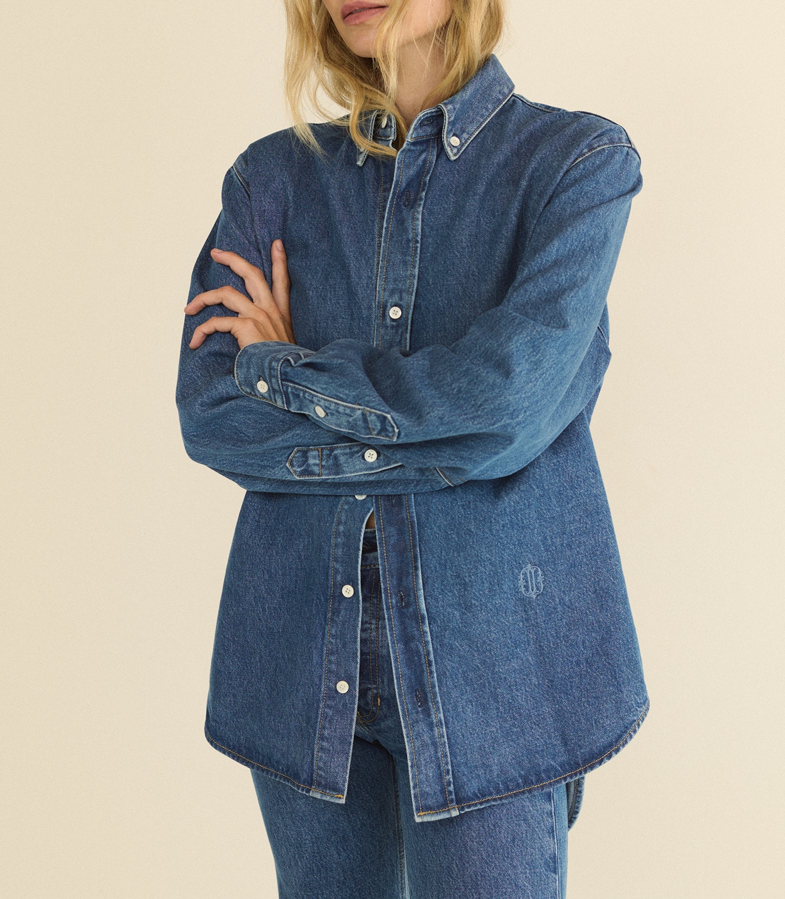 BACALL SHIRT -- ROUSSILLON MID WASH