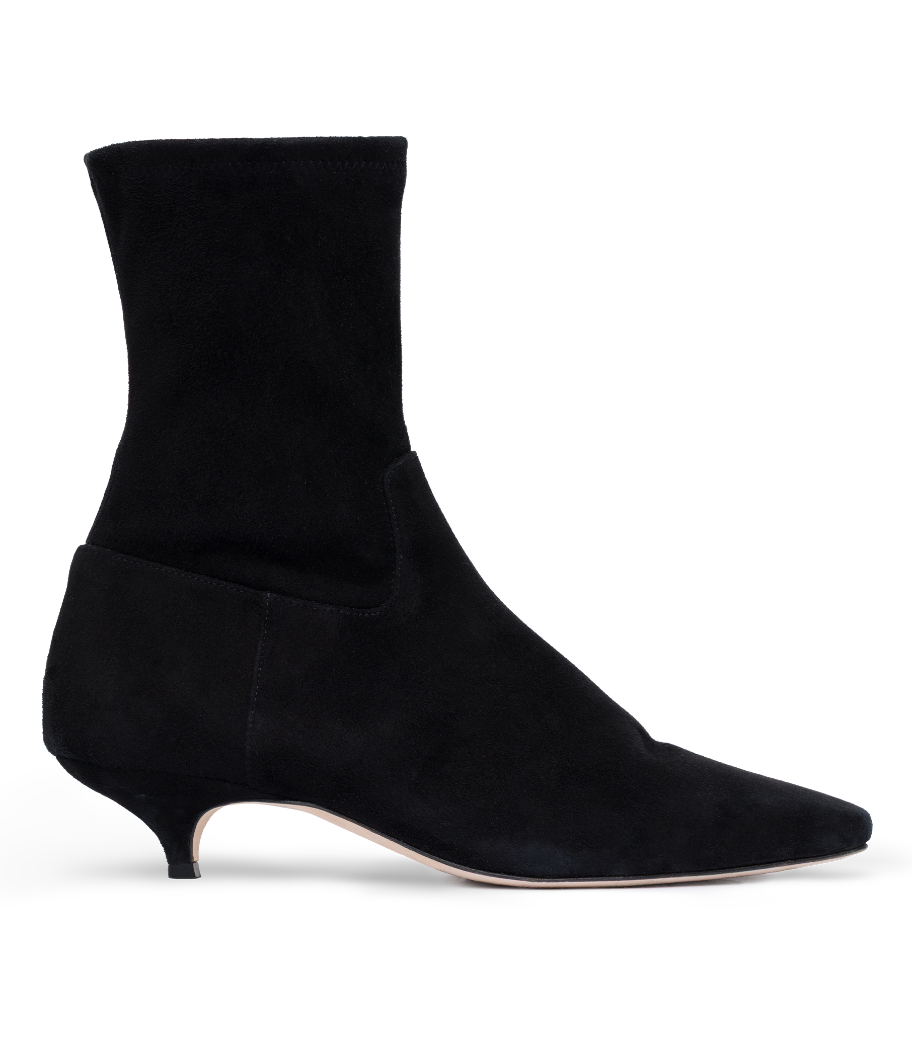 DEVI BOOT -- BLACK STRETCH SUEDE