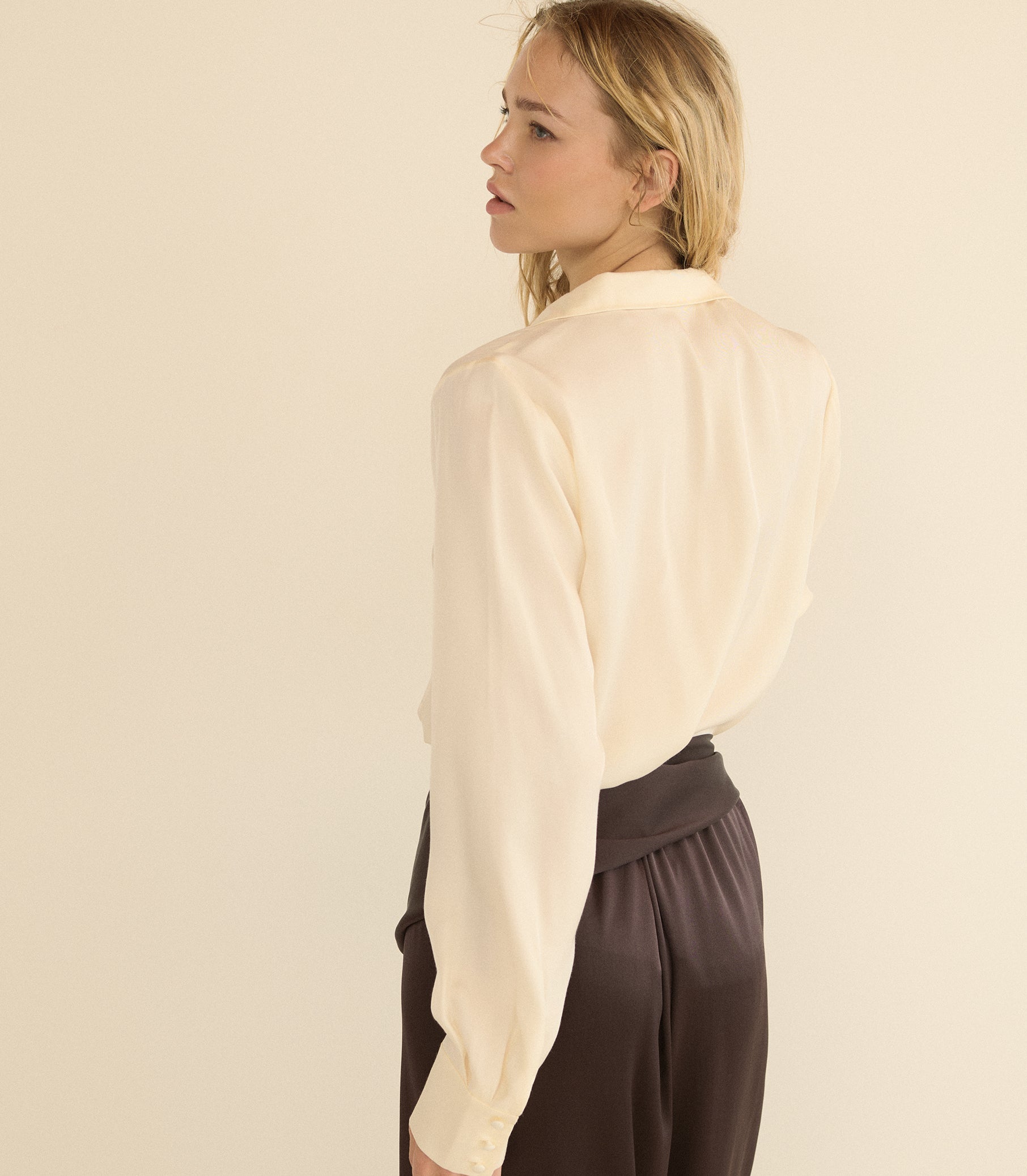 LAVONA SCARF PANT -- EQUESTRIAN BROWN