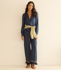 ELENE TOP -- BLEU TAORMINA PAISLEY