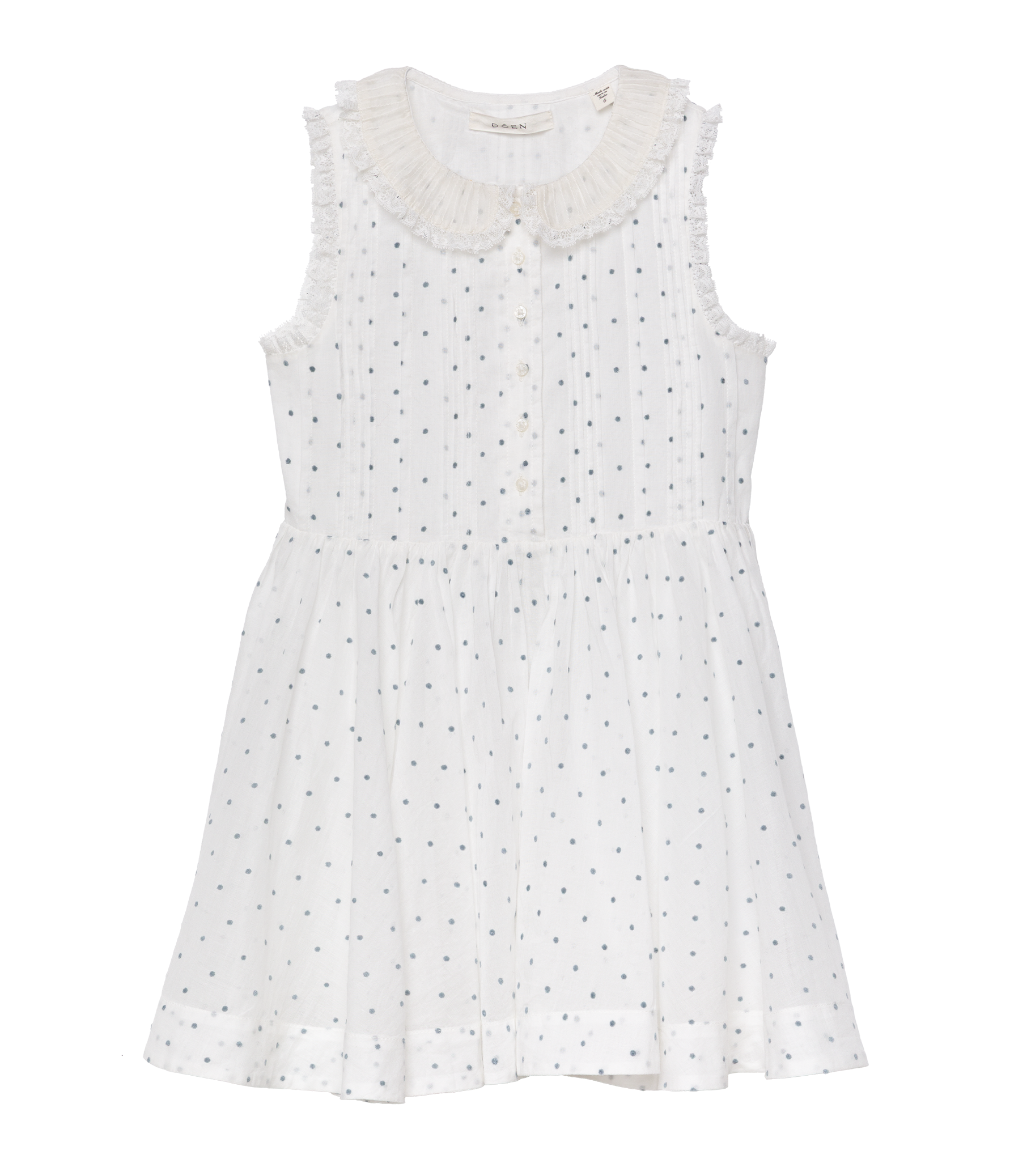 ELLY DRESS -- SALT FLOCK DOT