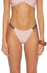Ellis Pink Polka Dot Bikini Bottoms