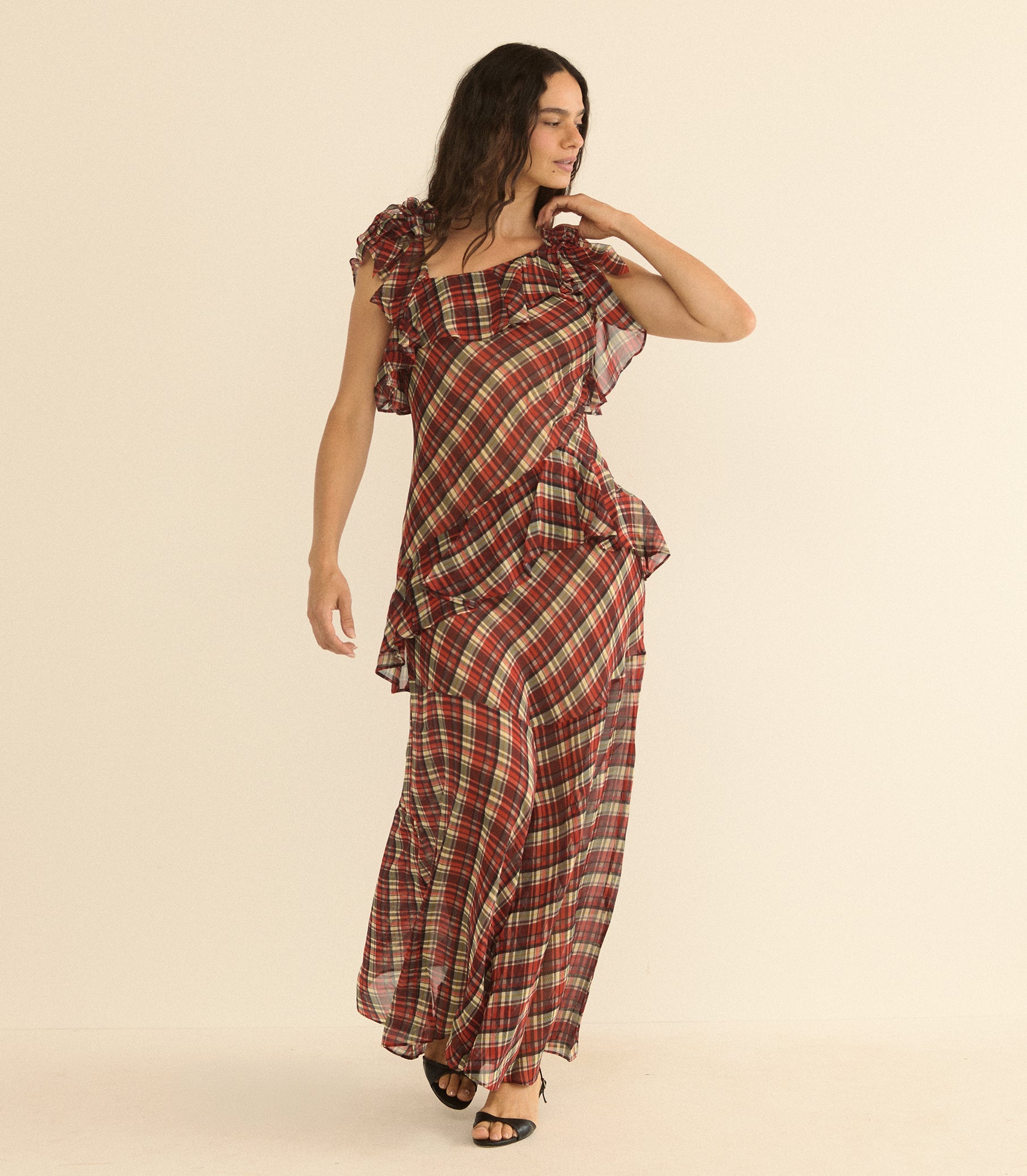 FERNANDA DRESS -- ROSEMERE PLAID