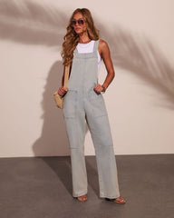 Cloudette Wide Leg Denim Overalls