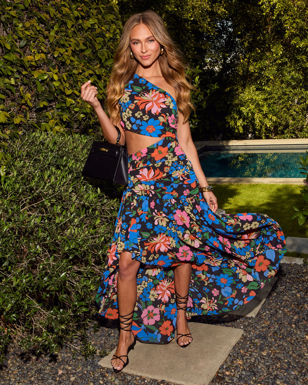 Enchant Me Asymmetric Midi Dress