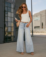 Laurie Super Stretch High Rise Wide Leg Jean