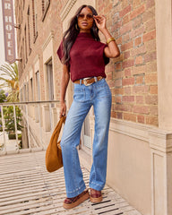 Found You Here Stretch High Rise Wide Leg Jeans