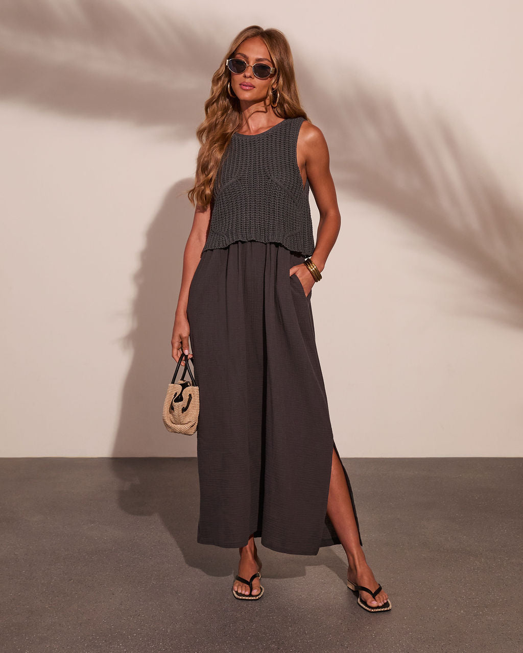 Saltwoven Crochet Bodice Maxi Dress