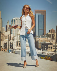 Harden Stretch High Rise Straight Leg Cropped Jeans