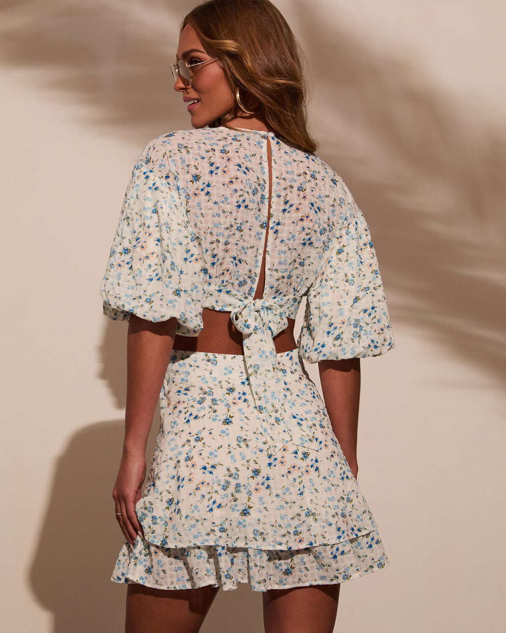 Like Wildflowers Floral Cut Out Mini Dress